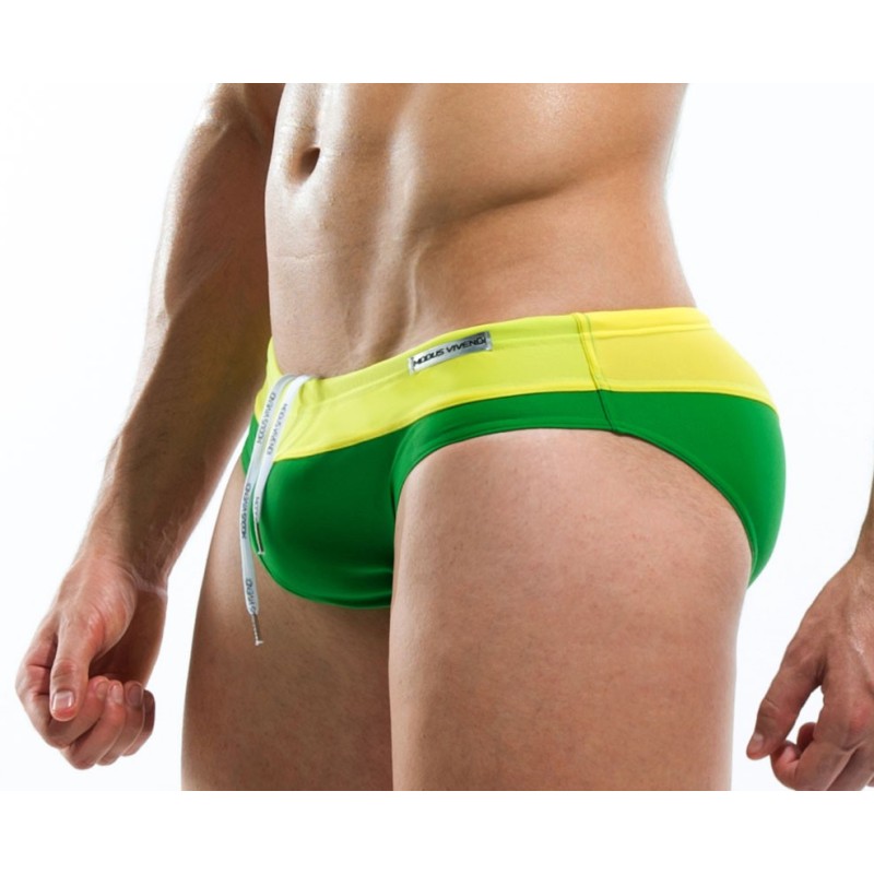 Slip de bain Modus Vivendi Vert et Jaune, Rainbow