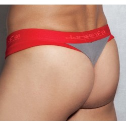 String homme gris-anthracite/rouge