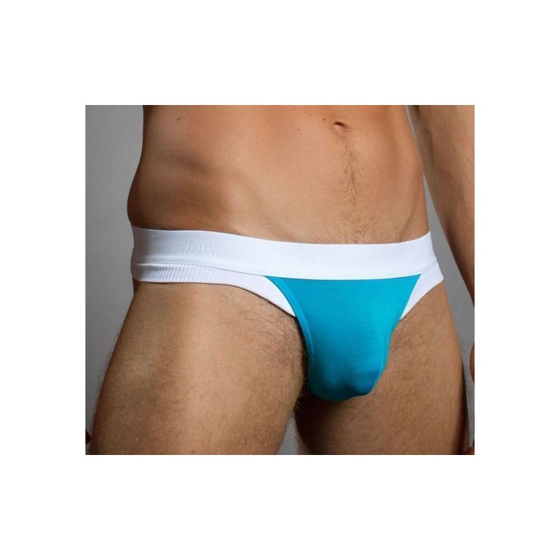 String homme turquoise/blanc