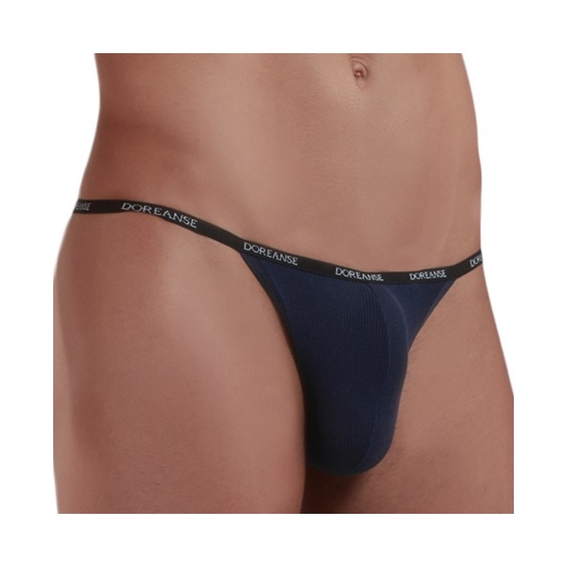 String homme fin Doreanse bleu navy