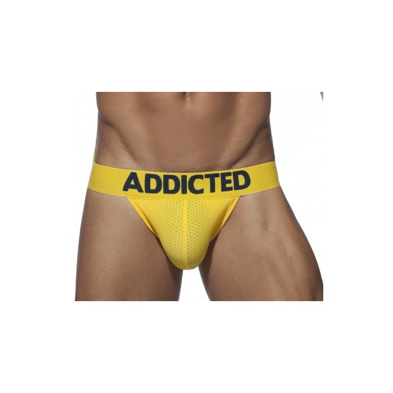 Jockstrap Push Up Mesh jaune