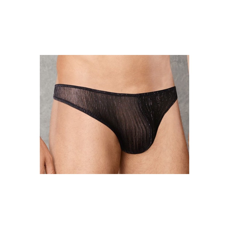 String homme noir poussière doré