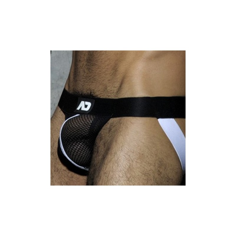 Jockstrap Addicted noir et blanc, Fetish Mesh