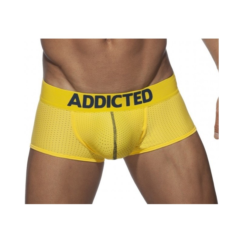 Boxer Addicted push up mesh jaune