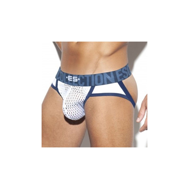 Open Mesh Jockstrap blanc ES Collection